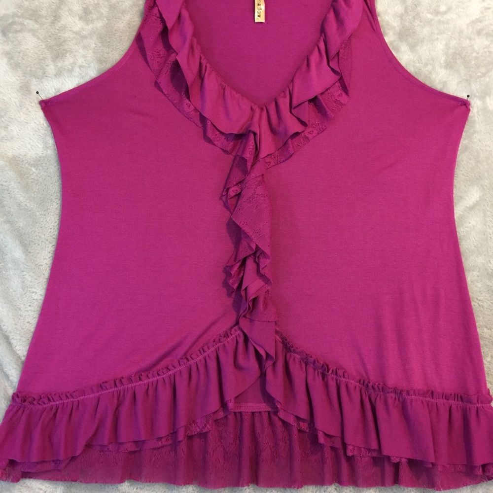 NWOT Eyeshadow Raspberry Tank Top - Picture 5 of 8
